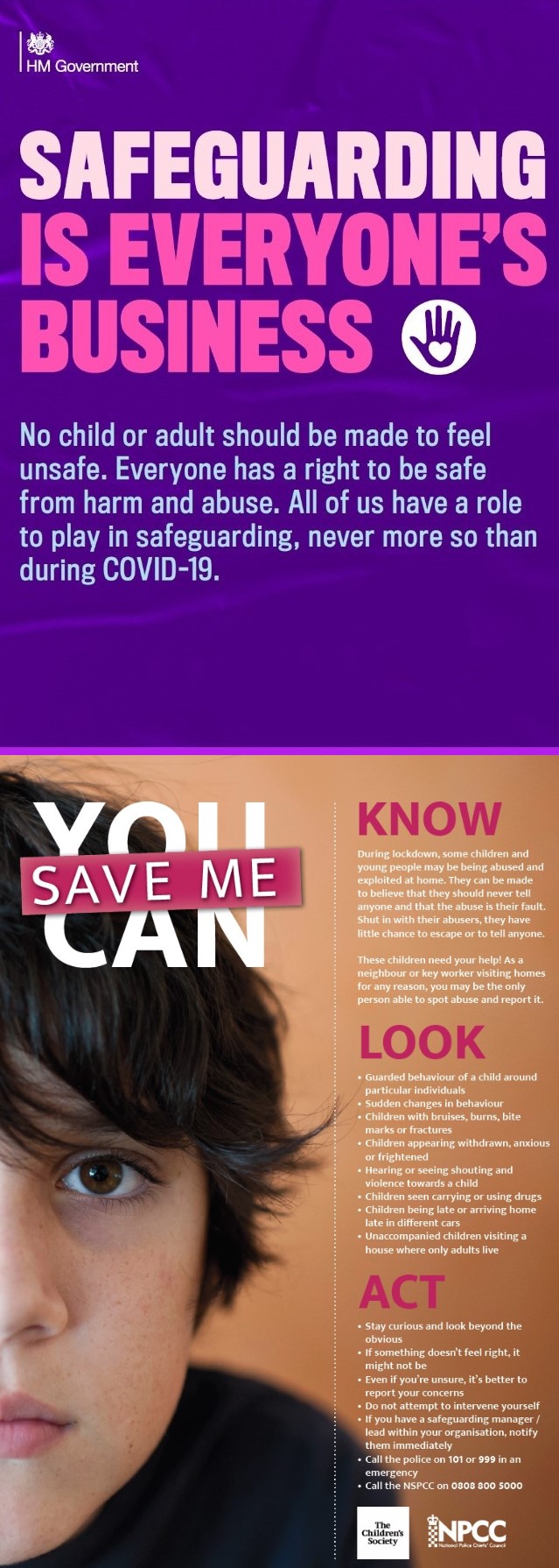 Combined Safeguarding / Children's Society poster